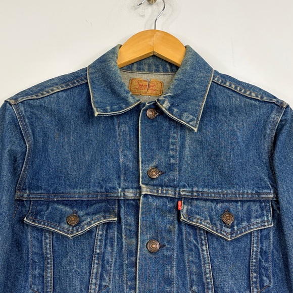 Vintage Levi's Jean Jacket Mens 38 Blue Denim Trucker Made in Canada 80s 90s - Picture 4 of 16